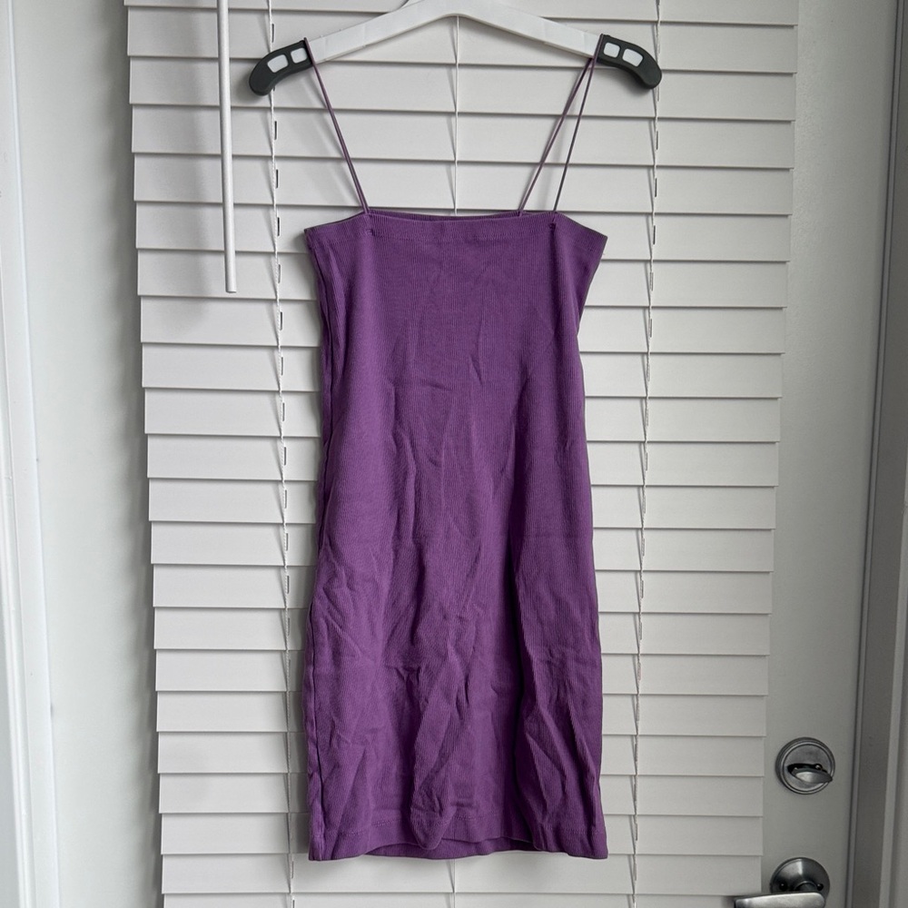 Zara Purple Mini Dress with Spaghetti Straps